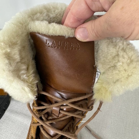 Lauren Ralph Lauren Quinta Leather Shearling boots - Picture 5 of 8